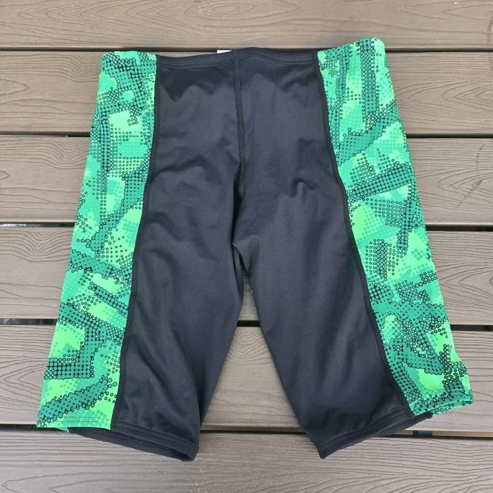 TYR Durafast Lite Vesuvius Jammer Black/ Green Sz 32 New Sample